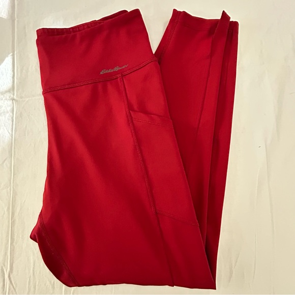 Eddie Bauer Women’s Trail Tight Size Large Red Hiking Trail Outdoor Yoga Running - Picture 1 of 9